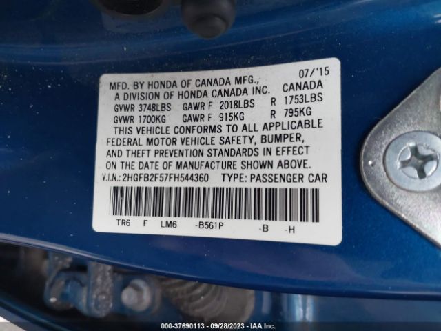 2HGFB2F57FH544360 Honda Civic Sedan Lx