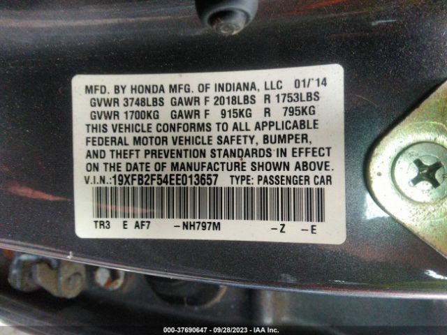 19XFB2F54EE013657 Honda Civic Sedan Lx