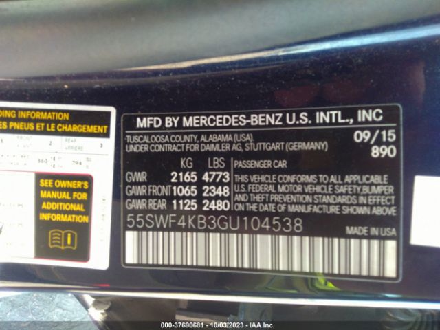 55SWF4KB3GU104538 Mercedes-Benz C 300 Sport 4matic/luxury 4matic/4matic