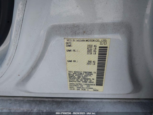 Nissan Altima 2.5 S 2014 1N4AL3AP8EC188089 Image 9