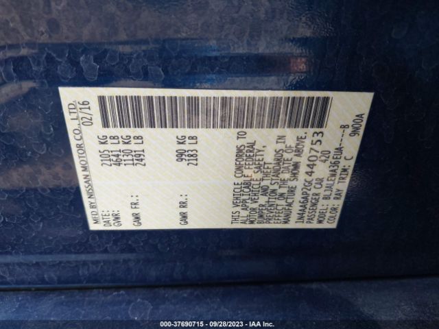 1N4AA6AP2GC440753 Nissan Maxima 3.5 Sl