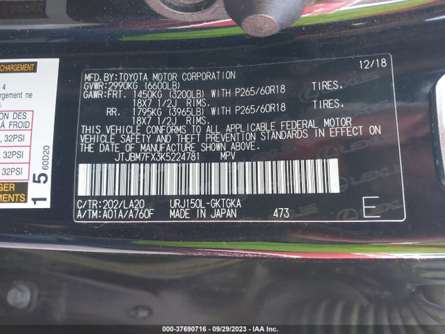 JTJBM7FX3K5224781 Lexus Gx Gx 460