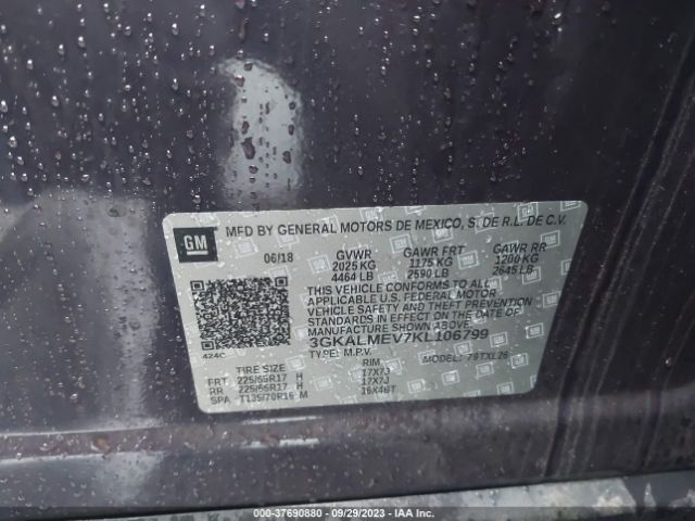 3GKALMEV7KL106799 GMC Terrain Sle