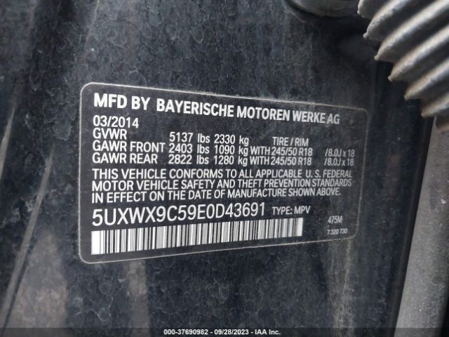 5UXWX9C59E0D43691 BMW X3 Xdrive28i