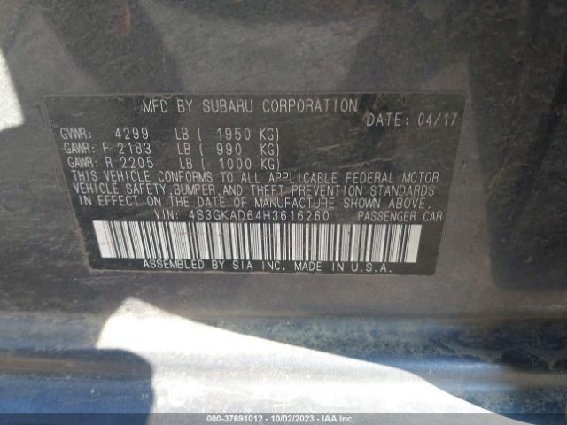 4S3GKAD64H3616260 Subaru Impreza Premium