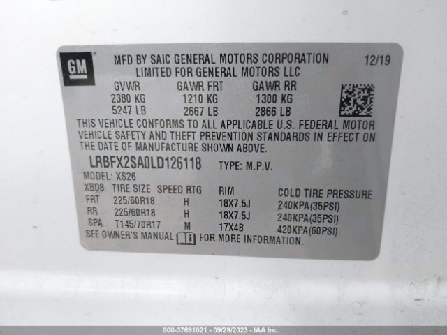 LRBFX2SA0LD126118 Buick Envision Essence