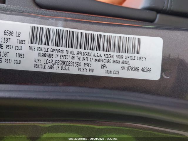 1C4RJFBG9KC831564 Jeep Grand Cherokee Limited