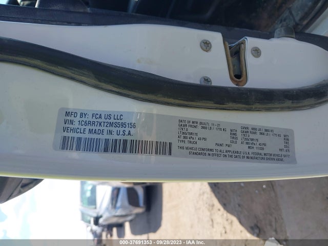 RAM 1500 Classic Tradesman 2021 1C6RR7KT2MS595156 Image 9
