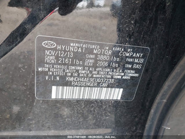 Hyundai ELANTRA SE 2014 KMHDH4AE9EU037233 Image 9