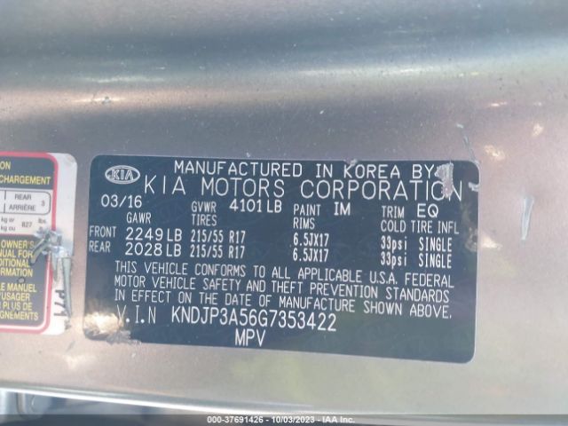 KNDJP3A56G7353422 KIA SOUL +