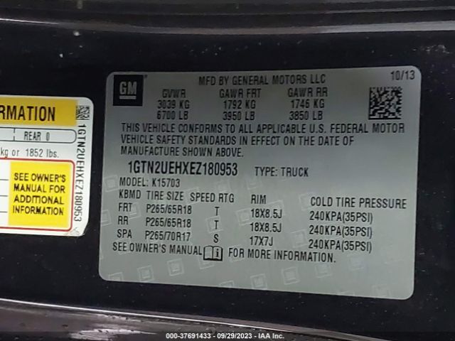 1GTN2UEHXEZ180953 GMC Sierra 1500 Sle
