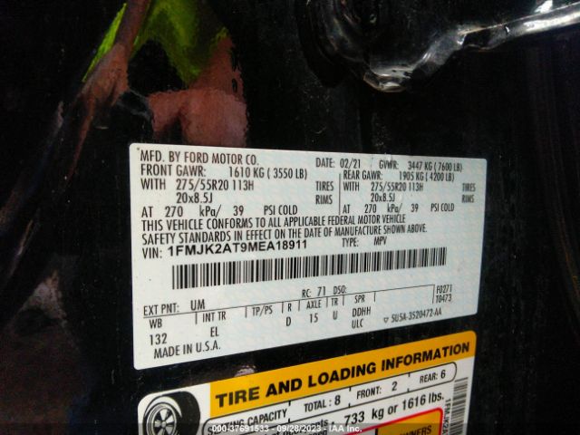 1FMJK2AT9MEA18911 Ford Expedition Max Limited