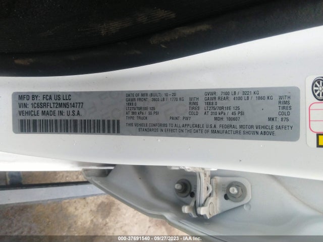 1C6SRFLT2MN514777 RAM 1500 Rebel