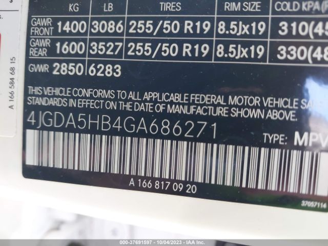 4JGDA5HB4GA686271 Mercedes-Benz Gle Gle 350