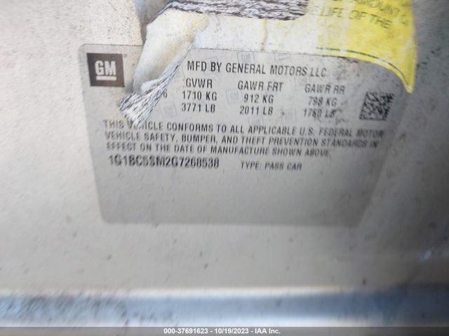 Chevrolet CRUZE LS 2016 1G1BC5SM2G7268538 Image 9