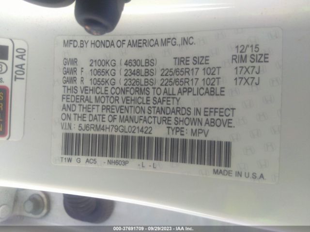 5J6RM4H79GL021422 Honda Cr-v Ex-l