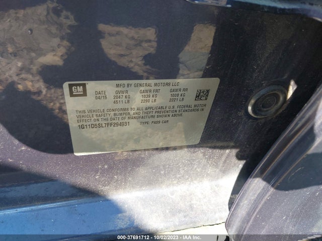 Chevrolet MALIBU LT 2015 1G11D5SL7FF294931 Image 9