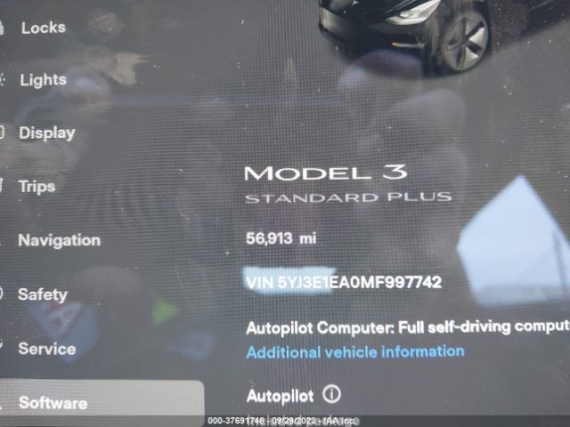 5YJ3E1EA0MF997742 Tesla Model 3 Standard Range Plus