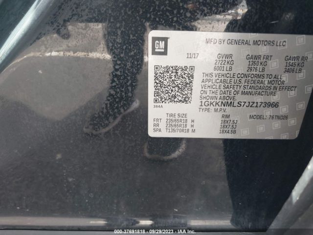 1GKKNMLS7JZ173966 GMC Acadia Slt-1