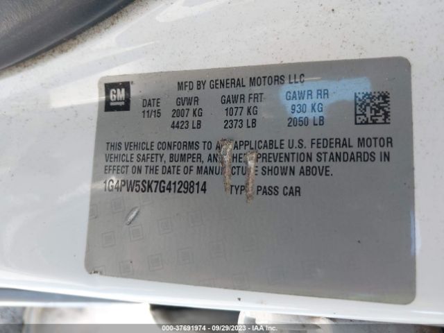 1G4PW5SK7G4129814 Buick Verano Sport Touring
