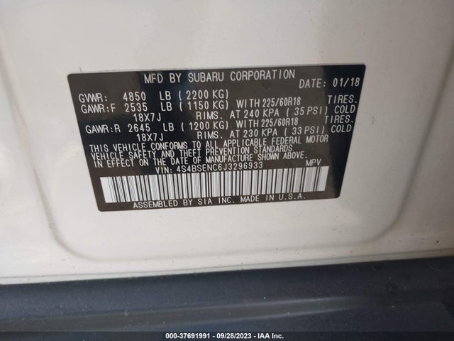 4S4BSENC6J3296933 Subaru Outback Limited
