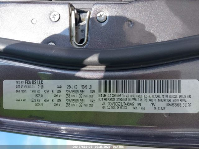 3C4PDDGG3JT449402 Dodge Journey Crossroad