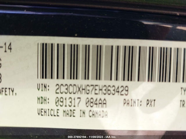 Dodge Charger Sxt 2014 2C3CDXHG7EH363429 Image 9