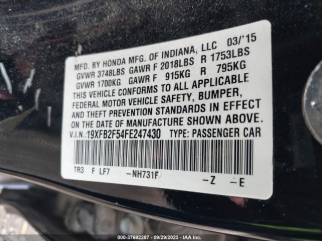 19XFB2F54FE247430 Honda Civic Sedan Lx
