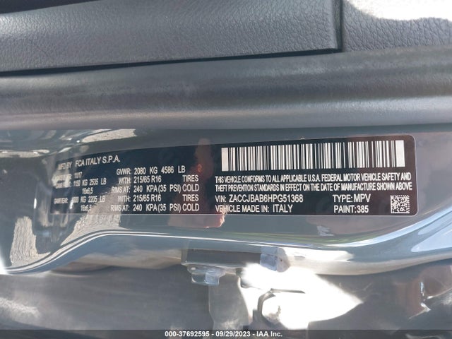 ZACCJBAB6HPG51368 Jeep Renegade Sport