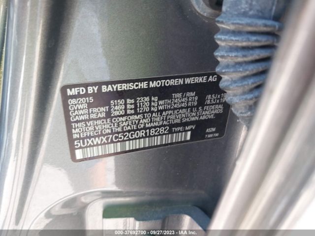 5UXWX7C52G0R18282 BMW X3 Xdrive35i