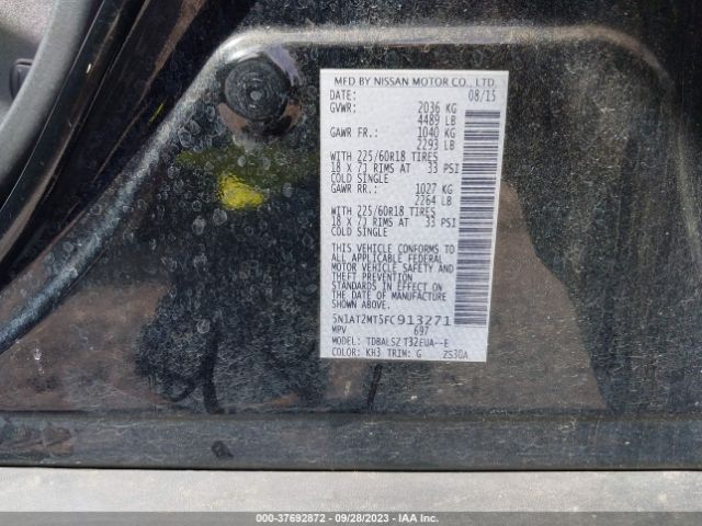 5N1AT2MT5FC913271 Nissan Rogue Sl