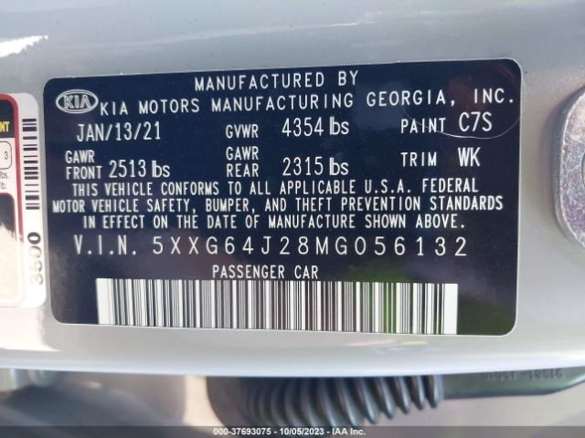5XXG64J28MG056132 KIA K5 Gt-line