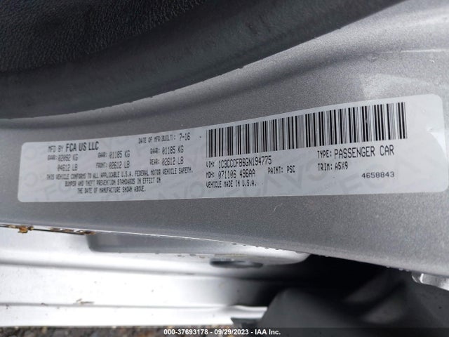 1C3CCCFB6GN194775 Chrysler 200 Touring