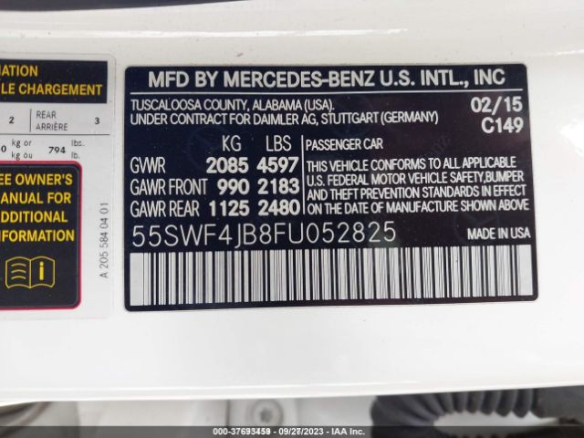 2015 MERCEDES-BENZ C-CLASS 55SWF4JB8FU052825 Photo 8