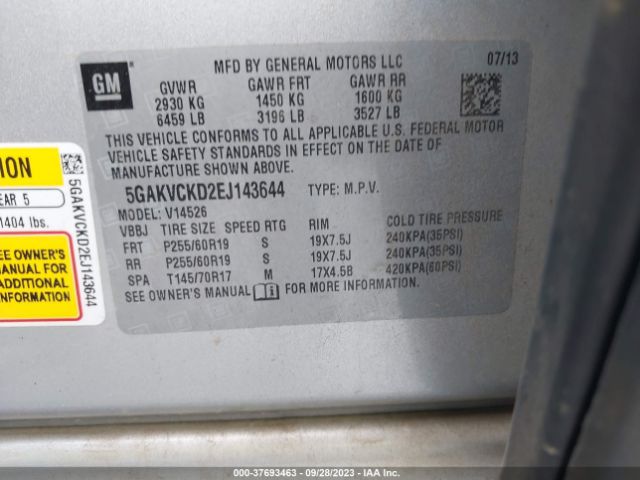 5GAKVCKD2EJ143644 Buick Enclave Premium