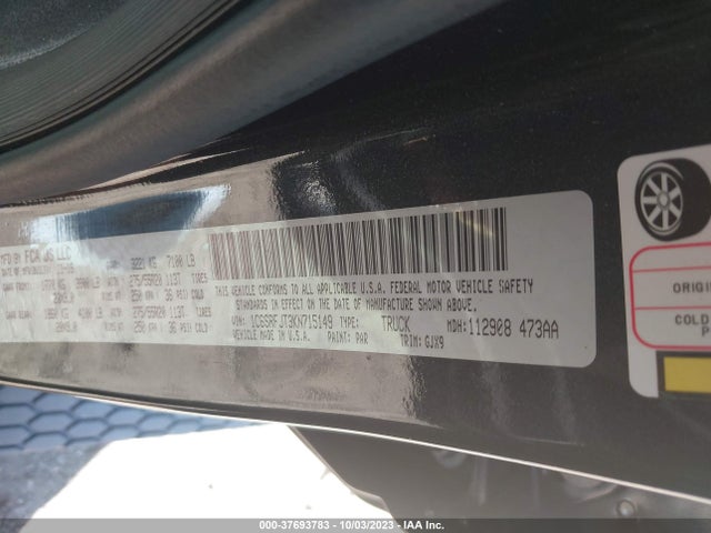 1C6SRFJT3KN715149 RAM 1500 Laramie