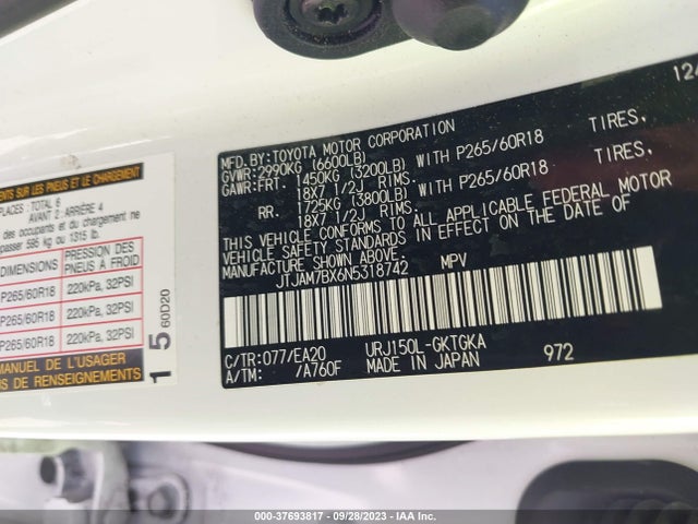 2022 Lexus GX, VIN: JTJAM7BX6N5318742