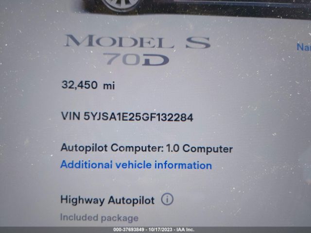 5YJSA1E25GF132284 Tesla Model S 90d/70d/75d/60d/85d