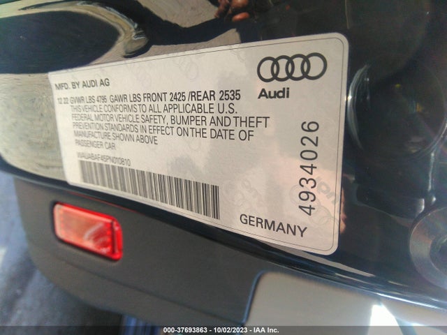 WAUABAF45PN010810 Audi A4 Sedan Premium