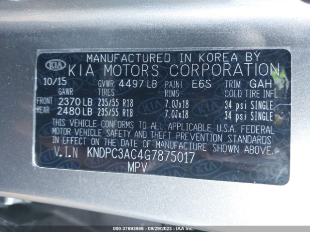 KNDPC3AC4G7875017 KIA Sportage Ex