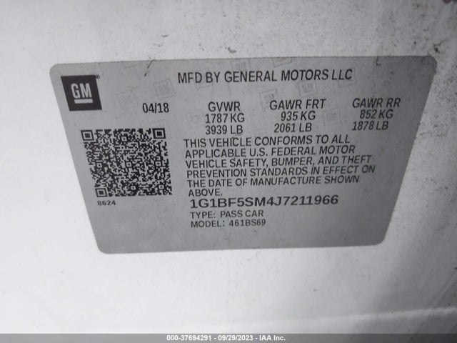 Chevrolet Cruze Premier 2018 1G1BF5SM4J7211966 Image 9