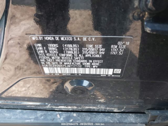 3CZRU6H75JM717132 Honda Hr-v Ex-l Navi