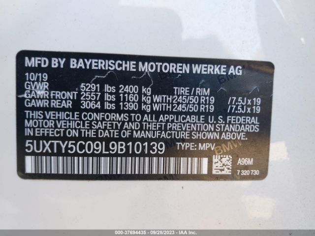 5UXTY5C09L9B10139 BMW X3 Xdrive30i