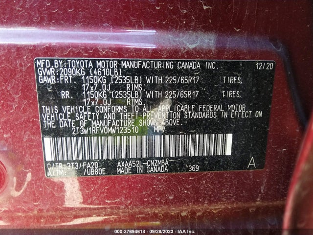 Toyota Rav4 Xle 2021 2T3W1RFV0MW123510 Image 9