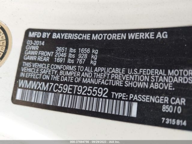 WMWXM7C59ET925592 Mini Cooper Hardtop S