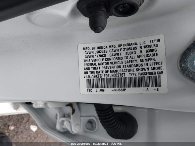 19XFC1F91LE002767 Honda Civic Sedan Touring