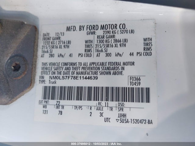 Ford Transit Connect Xlt 2014 NM0LS7F78E1144639 Image 9