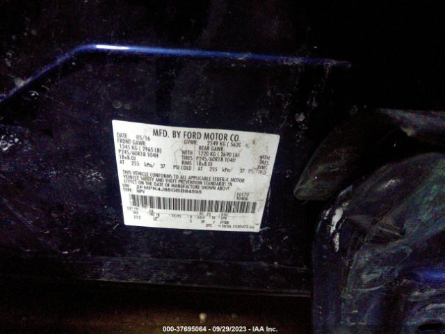 2FMPK4J88GBB84595 Ford EDGE SEL