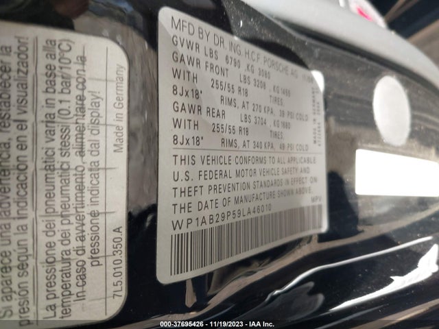 2009 PORSCHE CAYENNE WP1AB29P59LA46010 Photo 8