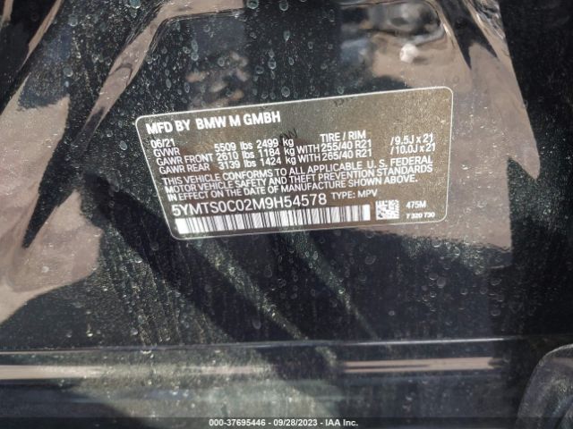 5YMTS0C02M9H54578 BMW X3 M